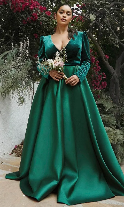 Women's Activewear Apparel Cinderella Divine CD226 - Plunging V-Neck Ballgown