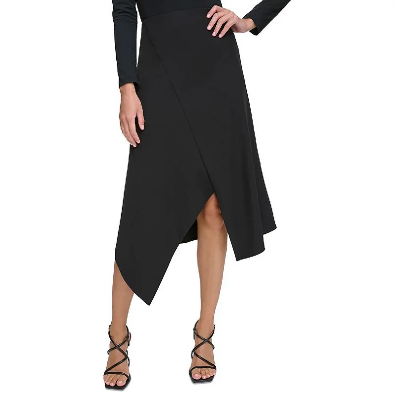 Women's Night-Out Outfit Womens Asymmetrical Back Hidden zipper Asymmetrical Skirt