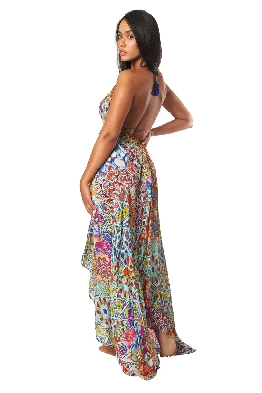 Fashion-Forward Women's Clothing Miami Halter Maxi Dress