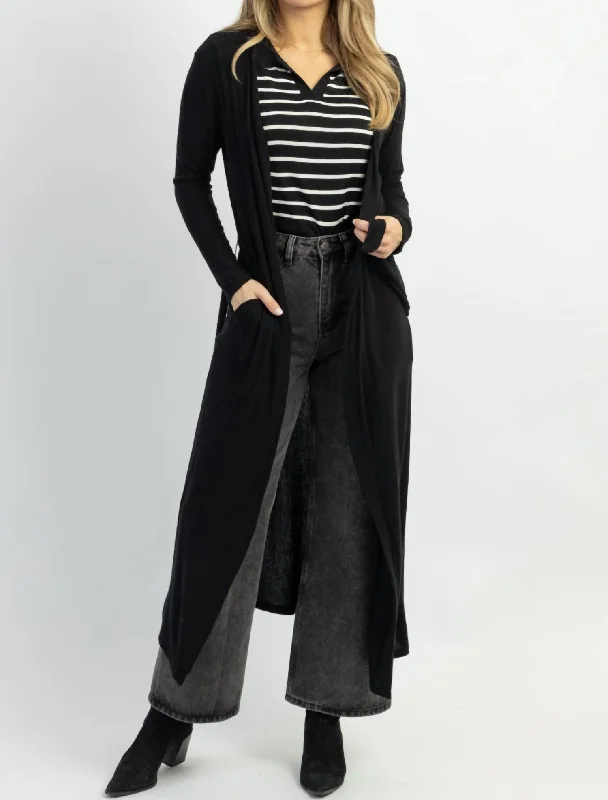 Women's Athletic Garments Living In This Midnight Duster In Black