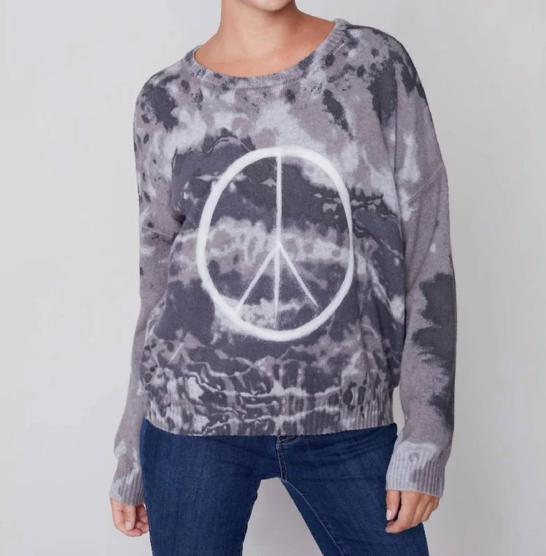 Outfits Ideas Printed Sweater In Charcoal