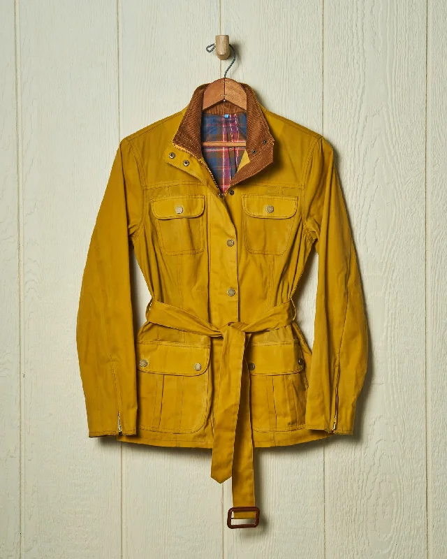 Women's Elegant Outfit Women’s Aberdeen Jacket in Goldenrod Waxed Canvas