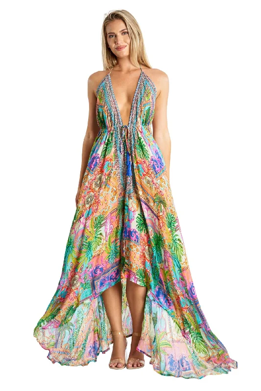 Online Boutiques Barcelona Halter Maxi Dress