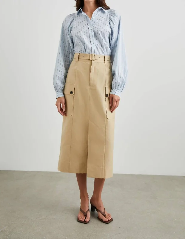 Comfy Women's Outfits for Daily Wear Cyrus Skirt In Khaki