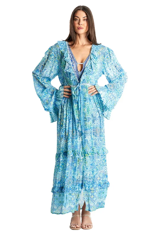 Bundle Offer Juno Ruffles Long Sleeve Maxi Dress