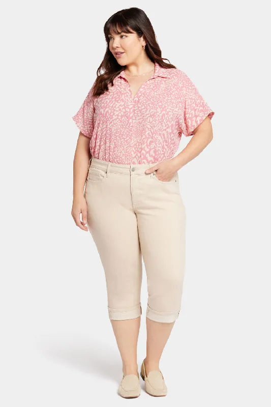 Holiday Discount Marilyn Straight Crop Jeans In Plus Size - Feather