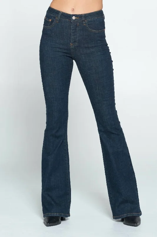 Women's Wedding Apparel High Rise Bootcut Jeans In Indigo