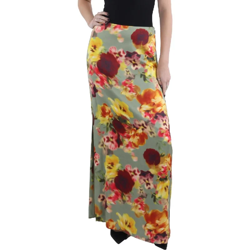 Charming Women's Outfit For Special Occasions Womens Floral Prnt Split Hem Maxi Skirt