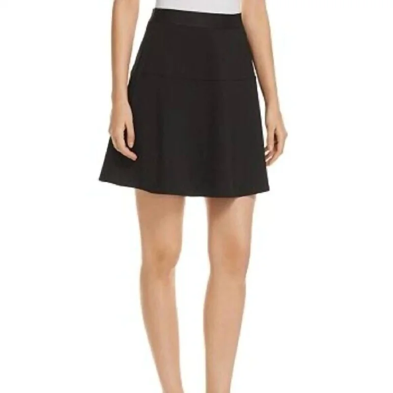 Women's Elegant Outfit Women's Cornelia A Line Black Mini Skirt