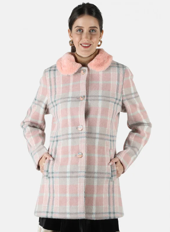 Women's Evening Wear for Special Occasions Women Multicolor Check Coat