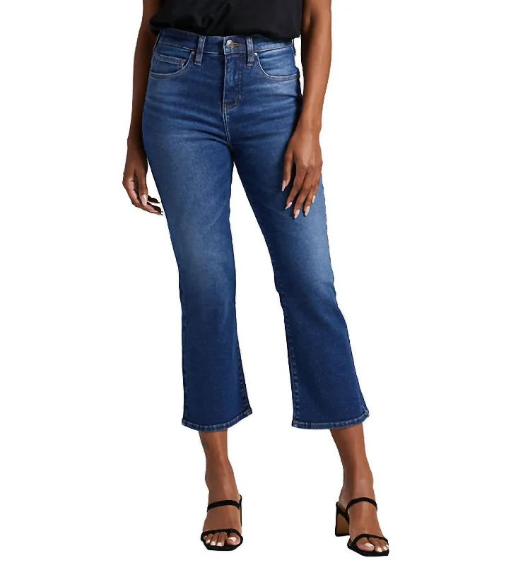 Women's Comfortable Apparel Phoebe Cropped Bootcut Jeans In Persian