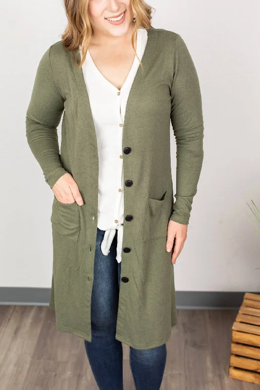 Trendy Boutique Online Colbie Cardigan In Olive