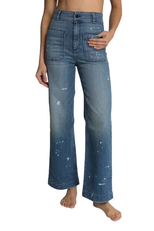 Comfortable Outfit For Women Sailor Wide Leg Jean In Mulholland