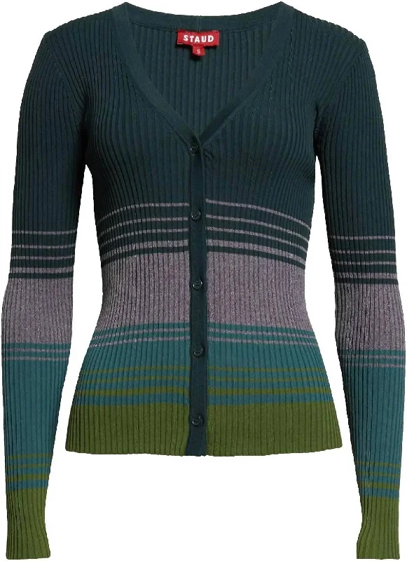 Casual Dresses for Women Women's Cargo Color Block Ribbed Sweater In Pine Forest