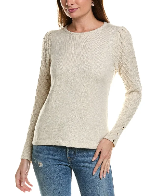 Women's Seasonal Attire Anne Klein Puff Sleeve Sweater