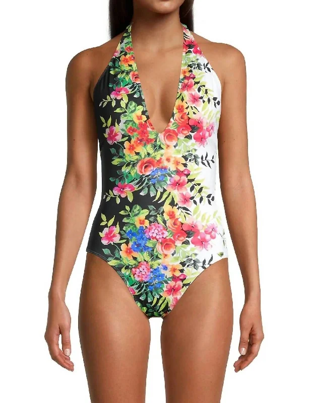 High-End Women's Apparel Spring Halter One Piece In Multi