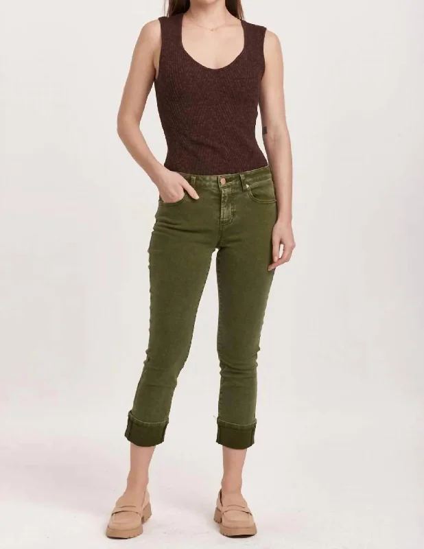 Women's Luxury Apparel Blaire High Rise Jeans In Army Green