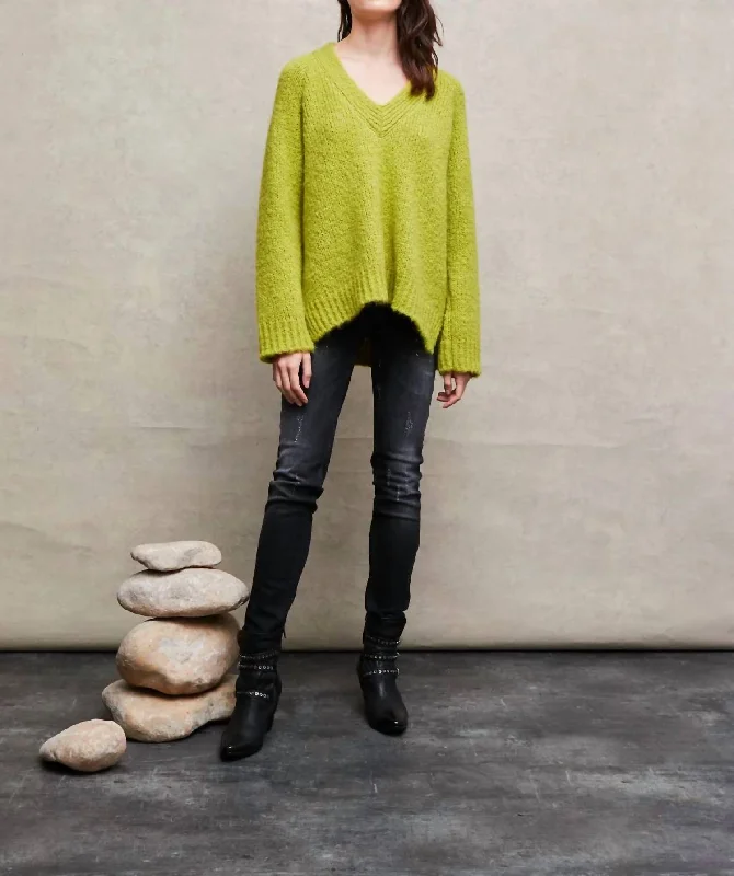 Stylish Everyday Clothing Ero Sweater In Lime Green