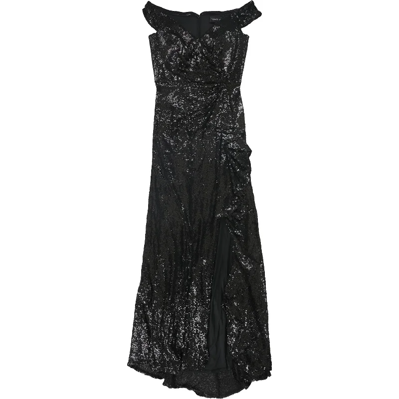 Women's Vacation Clothes Tadashi Shoji Womens Sequin Gown Dress