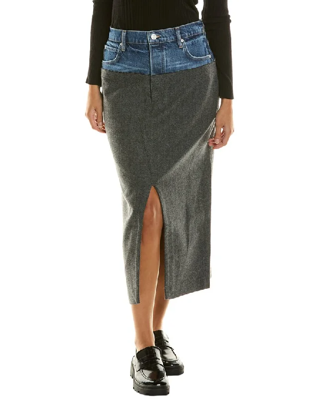 Women's Occasion Wear Clothes FRAME Denim Le Mix Midaxi Skirt