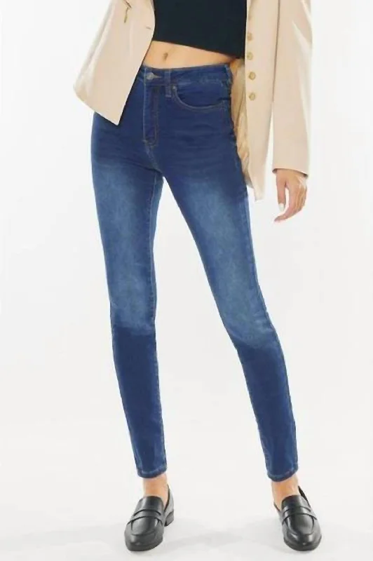 Effortless Chic for Women High Rise Skinny Jeans In Blue