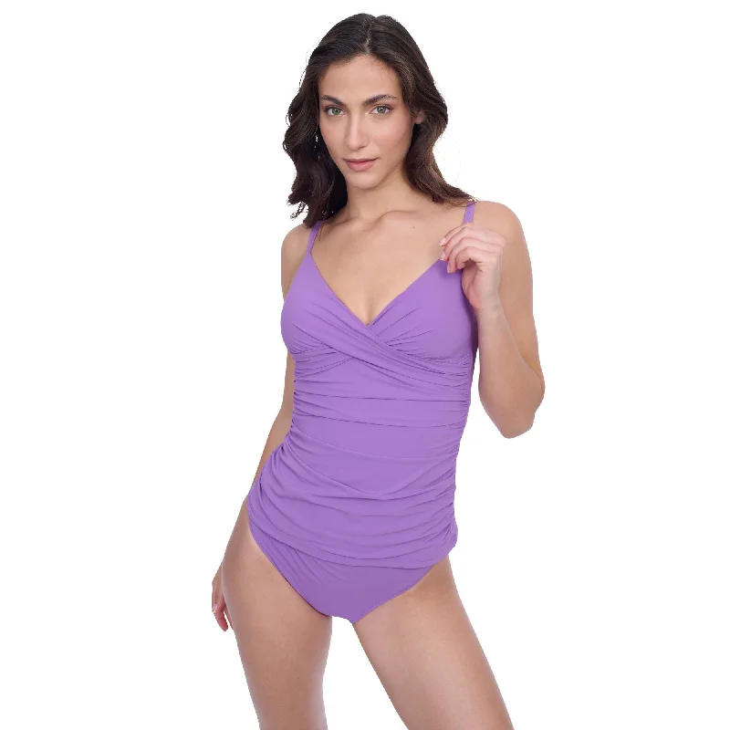 Women's Clothing Devine Surplice Tankini Swim Top