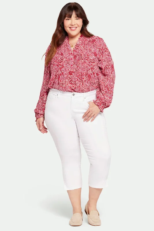 Online Clothing Boutiques Chloe Capri Jeans In Plus Size - Optic White