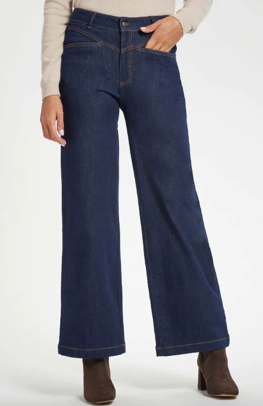 Women's Activewear Apparel Greyson Wide Leg Denim Pant In Blue