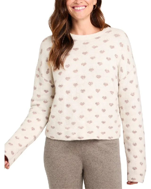 Women's Outerwear Attire Splendid Lolly Hearts Wool-Blend Sweater