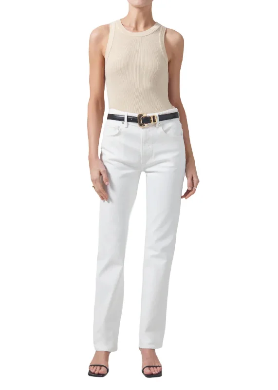 Timeless Women's Clothes Zurie Straight Leg Jean In Soft White