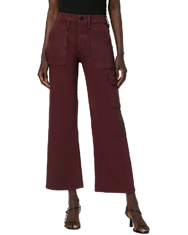 Classic Women's Clothing Styles HUDSON Jeans Rosie Coated Bordeaux Wide Leg Jean