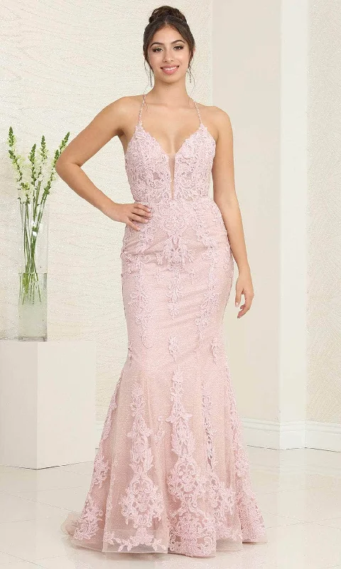 Women's Comfortable Garments May Queen RQ8054 - Beaded Strappy Back Prom Gown