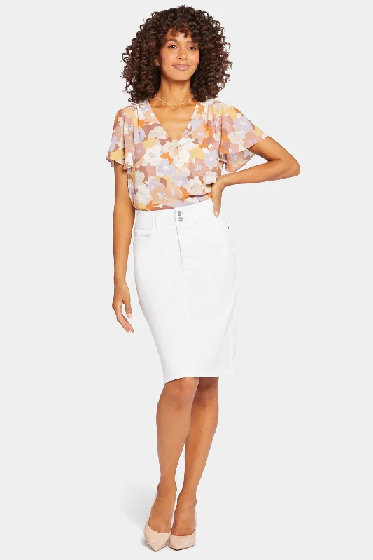 Woman Clothing High Waist Skirt - Optic White