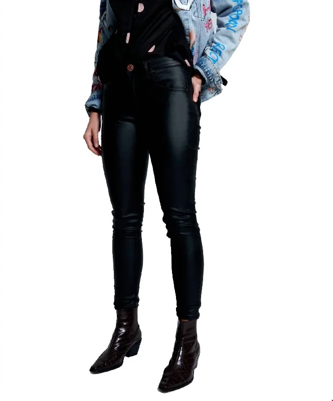 Stylish Women's Clothes for Work and Play Wet Black Freebirds Ii High Waist Skinny Jeans