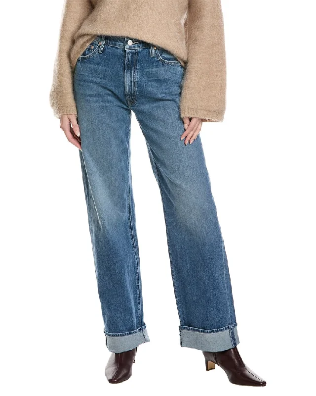 Casual Outfit For Women MOTHER The Dodger Skimp Cuff Music Is The Medium Straight Leg Jean