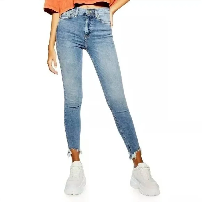 Sales Clothes High Rise Stretch Chewed Hems Jamie Skinny Jeans In Blue