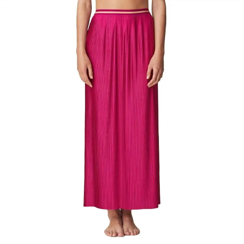 Elegant Women's Attire Isolde Stretch Skirt In Wild Rose